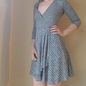 Mossimo Blue and white wrap dress